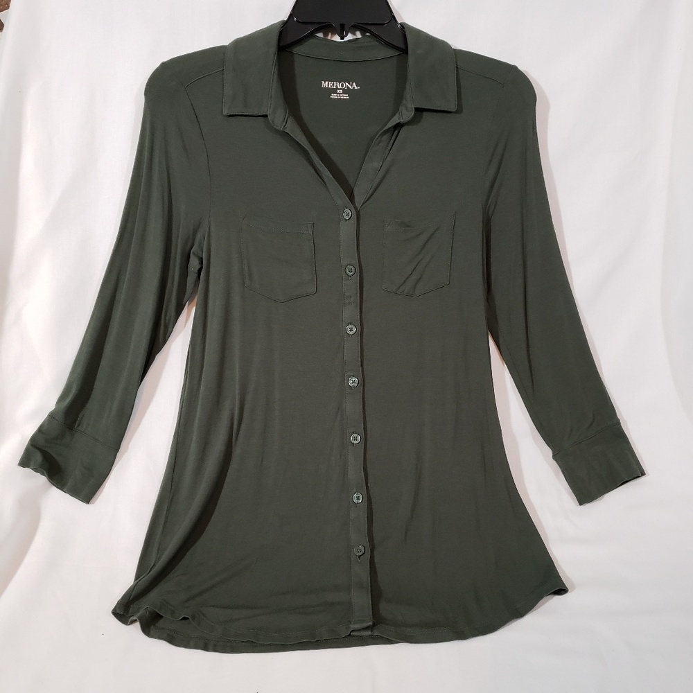 Merona Collard Long Sleeve Top